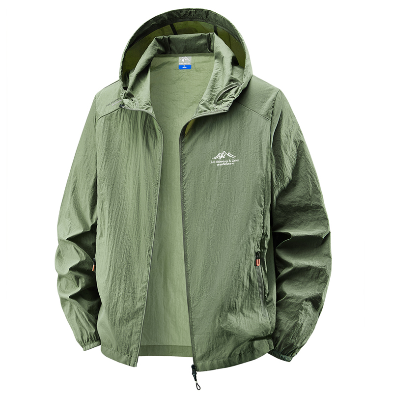 フード付き日焼け止め服夏メンズ UV 保護ジャケット超薄型通 - Varsity Jacket Letterman のレビューと価格