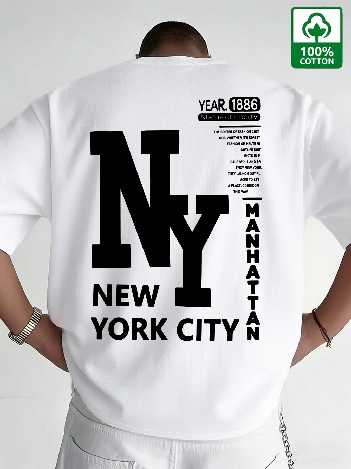 男性 NYC Tシャツ綿ニューヨークシティレターグラフィック - Men'S Fashion Nyc のレビューと価格