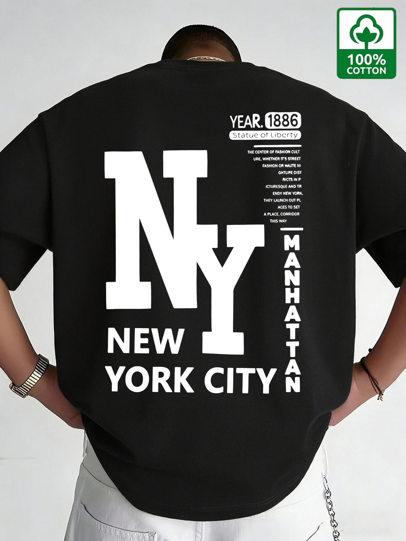 男性 NYC Tシャツ綿ニューヨークシティレターグラフィック - Men'S Fashion Nyc のレビューと価格