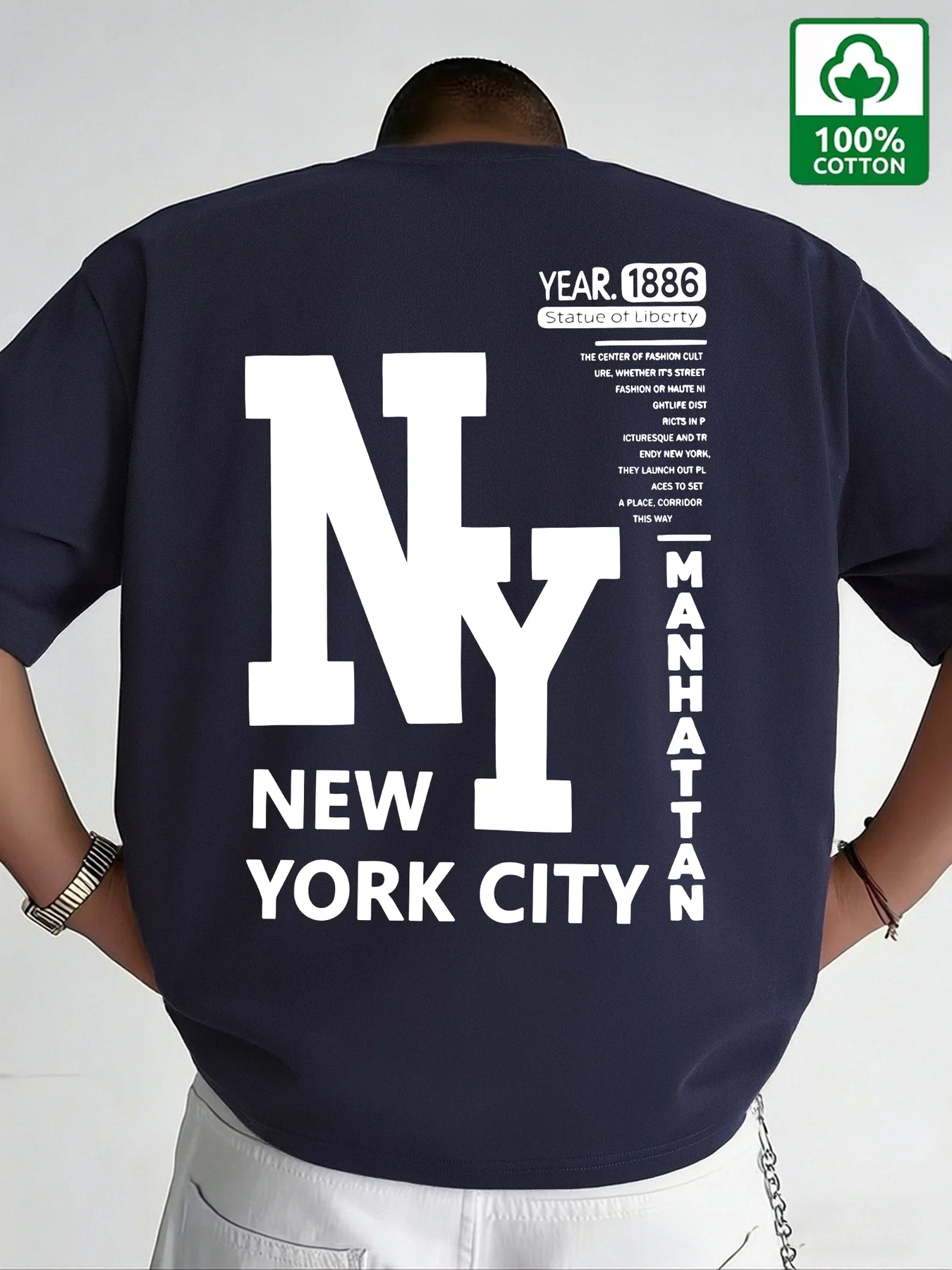 男性 NYC Tシャツ綿ニューヨークシティレターグラフィック - Men'S Fashion Nyc のレビューと価格