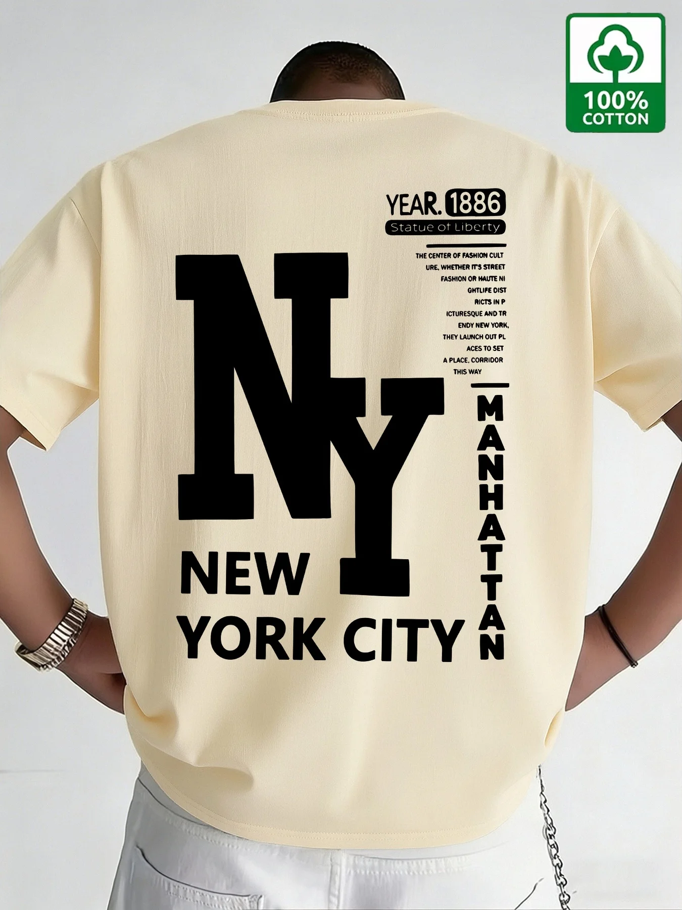 男性 NYC Tシャツ綿ニューヨークシティレターグラフィック - Men'S Fashion Nyc のレビューと価格