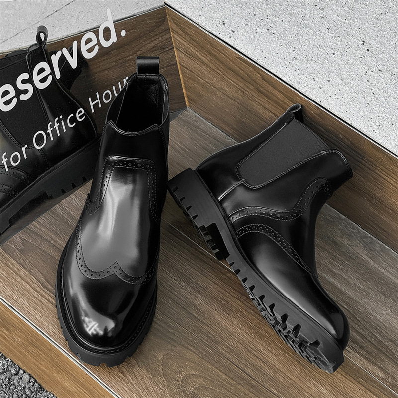 ビッグサイズメンズファッションパーティープロムチェルシーブー - Chelsea Boots Men のレビューと価格