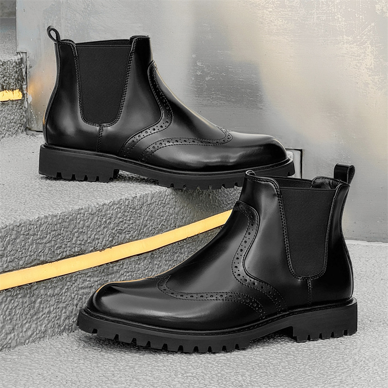ビッグサイズメンズファッションパーティープロムチェルシーブー - Chelsea Boots Men のレビューと価格
