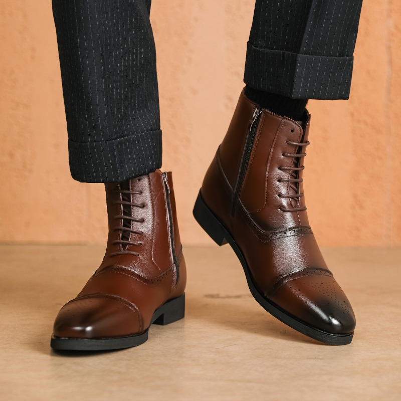 高級メンズブーツ 新作 ハイカットレザーシューズ クラシック - Chelsea Boots Men のレビューと価格