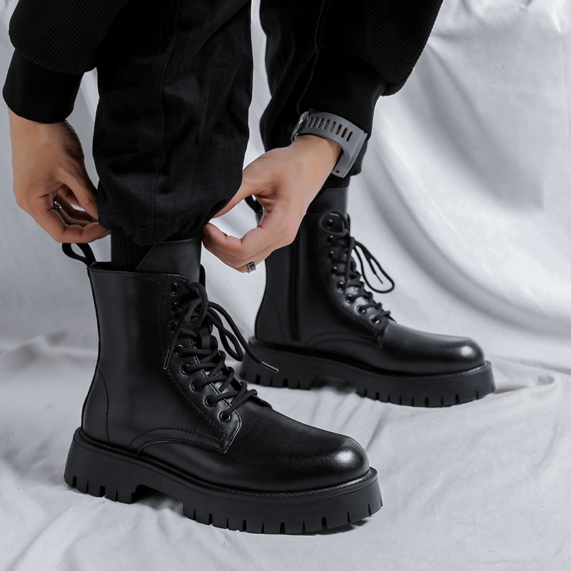メンズラグジュアリーファッション 本革ブーツ ブラック ホワ - Men'S Fashion For 45 Years Old のレビューと価格