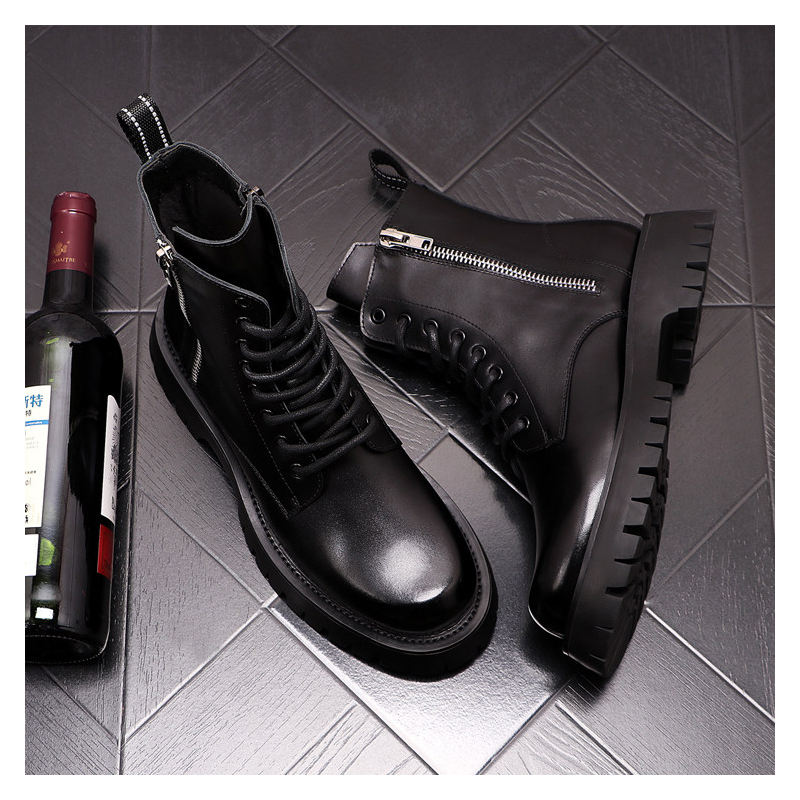 メンズラグジュアリーファッション 本革ブーツ ブラック ホワ - Men'S Fashion For 45 Years Old のレビューと価格