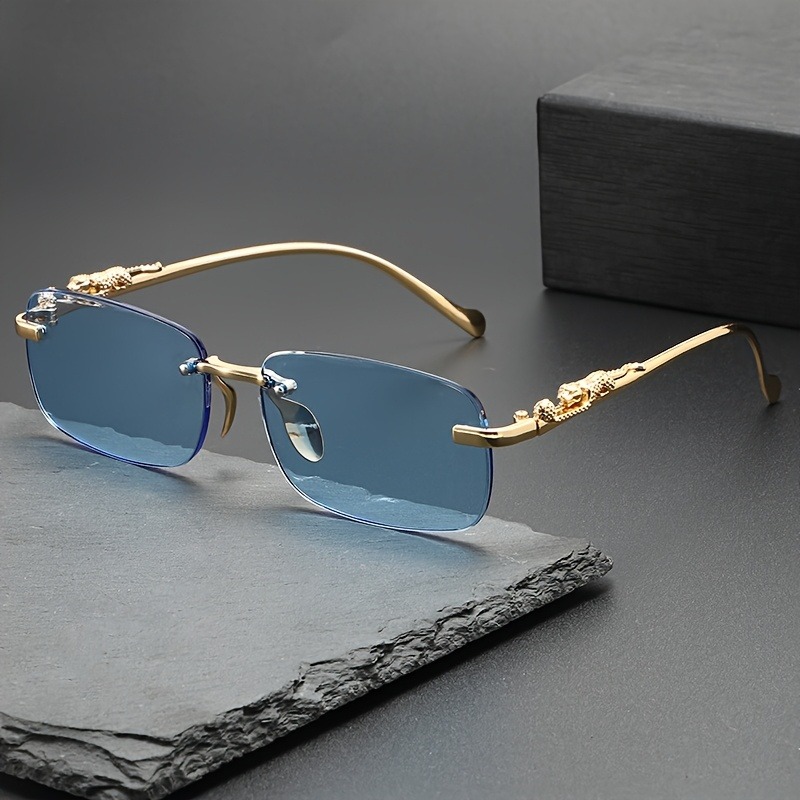 ファッションリムレスメタルサングラス男性女性人気サングラス男 - Men'S Fashion Glasses のレビューと価格