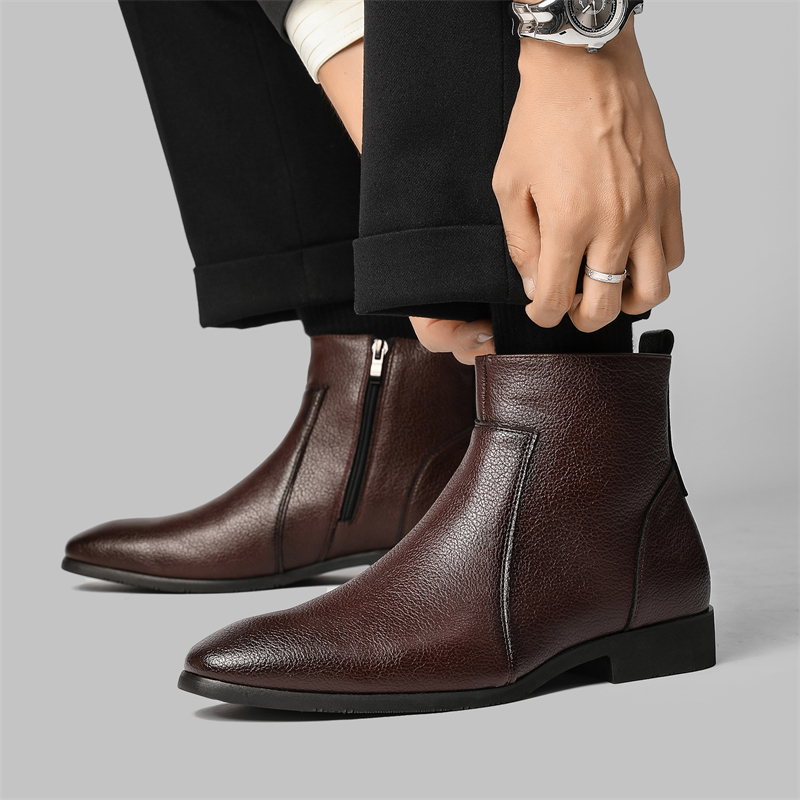 ビジネスカジュアル メンズ ソフトレザー アンクルブーツ サ - Chelsea Boots Men のレビューと価格