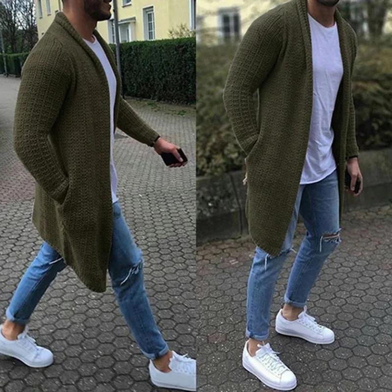 春秋のファッションメンズセーターカーディガンコート男性セータ - Men'S Fashion V Neck Sweater のレビューと価格