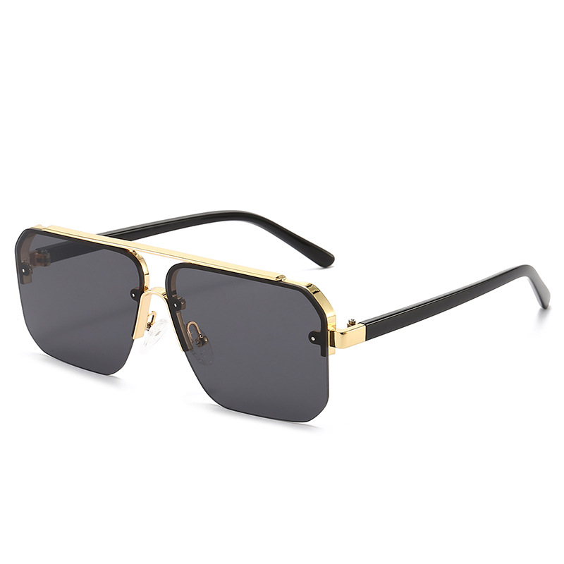 新しいグラデーションサングラス男性用ファッションメタルビッグ - Men'S Fashion Glasses のレビューと価格