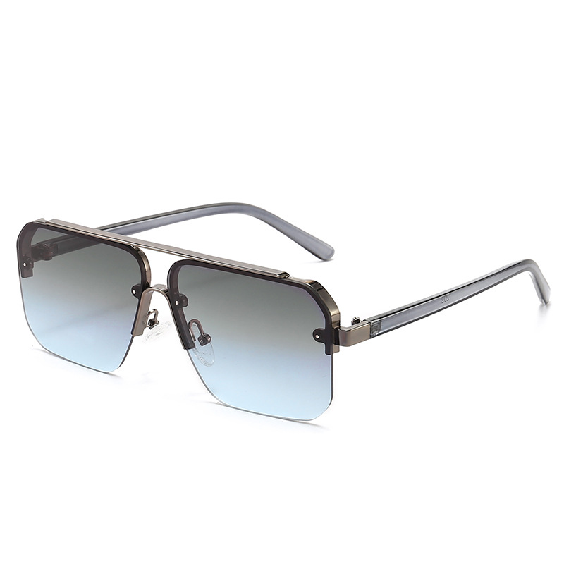 新しいグラデーションサングラス男性用ファッションメタルビッグ - Men'S Fashion Glasses のレビューと価格