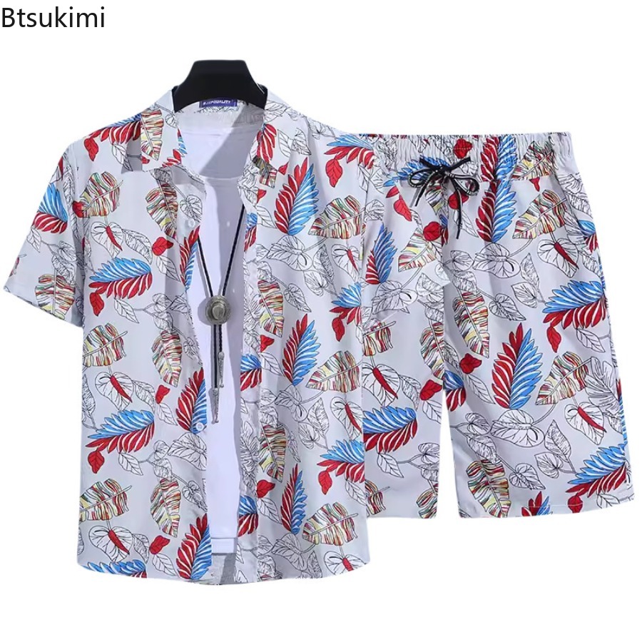 3Dプリントメンズ半袖シャツセット 夏ファッション カジュア - Men'S Fashion Outfits のレビューと価格