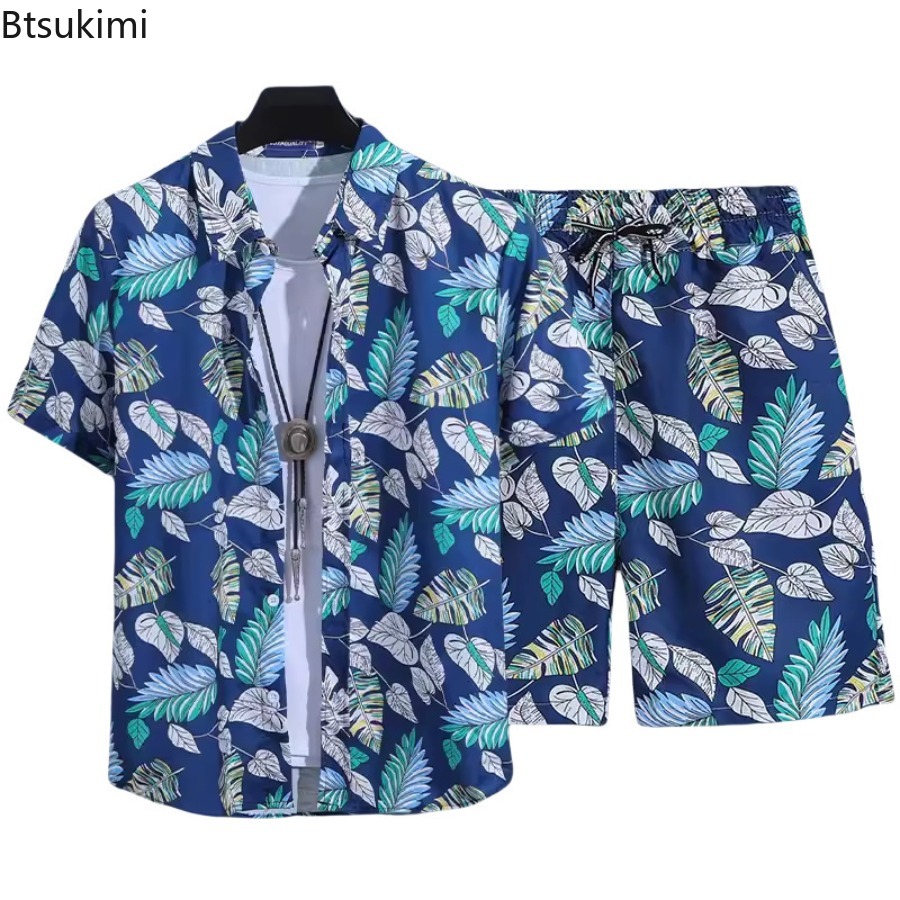 3Dプリントメンズ半袖シャツセット 夏ファッション カジュア - Men'S Fashion Outfits のレビューと価格