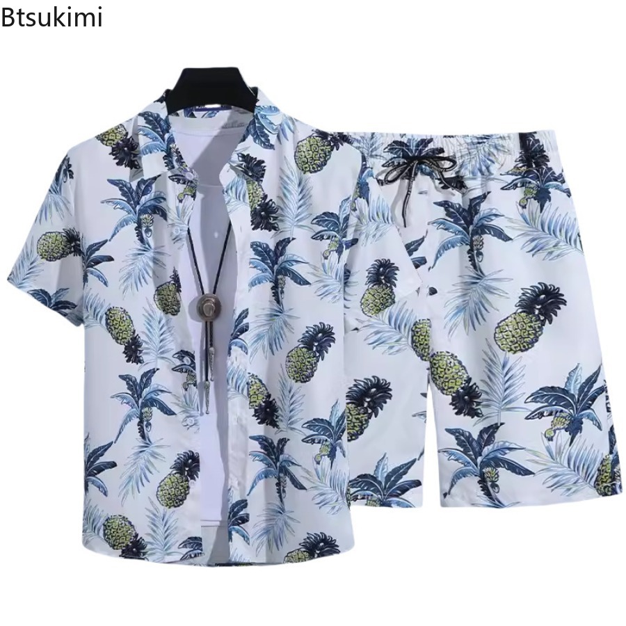 3Dプリントメンズ半袖シャツセット 夏ファッション カジュア - Men'S Fashion Outfits のレビューと価格
