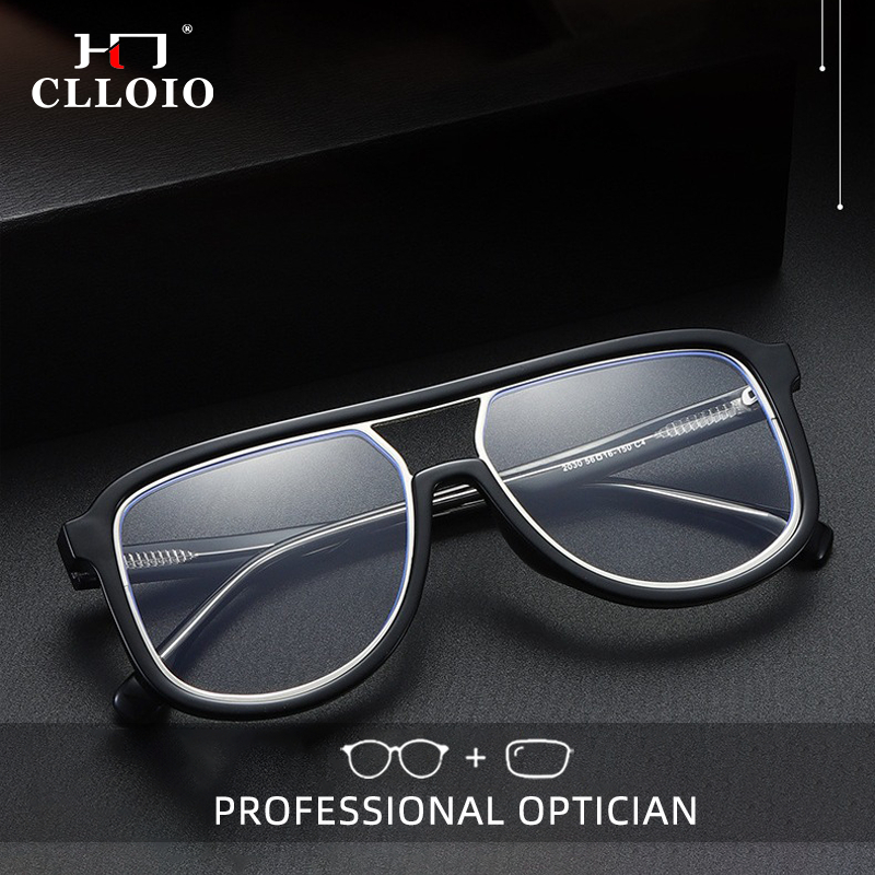 CLLOIO スクエア TR90 フレーム処方メガネカスタマ - Mens Fashion Reading Glasses のレビューと価格