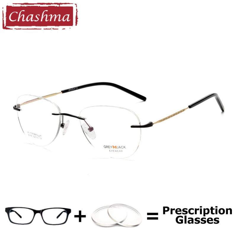 チャシュマエレガントなリムレス眼鏡処方メガネ近視眼鏡女性ファ - Mens Fashion Reading Glasses のレビューと価格