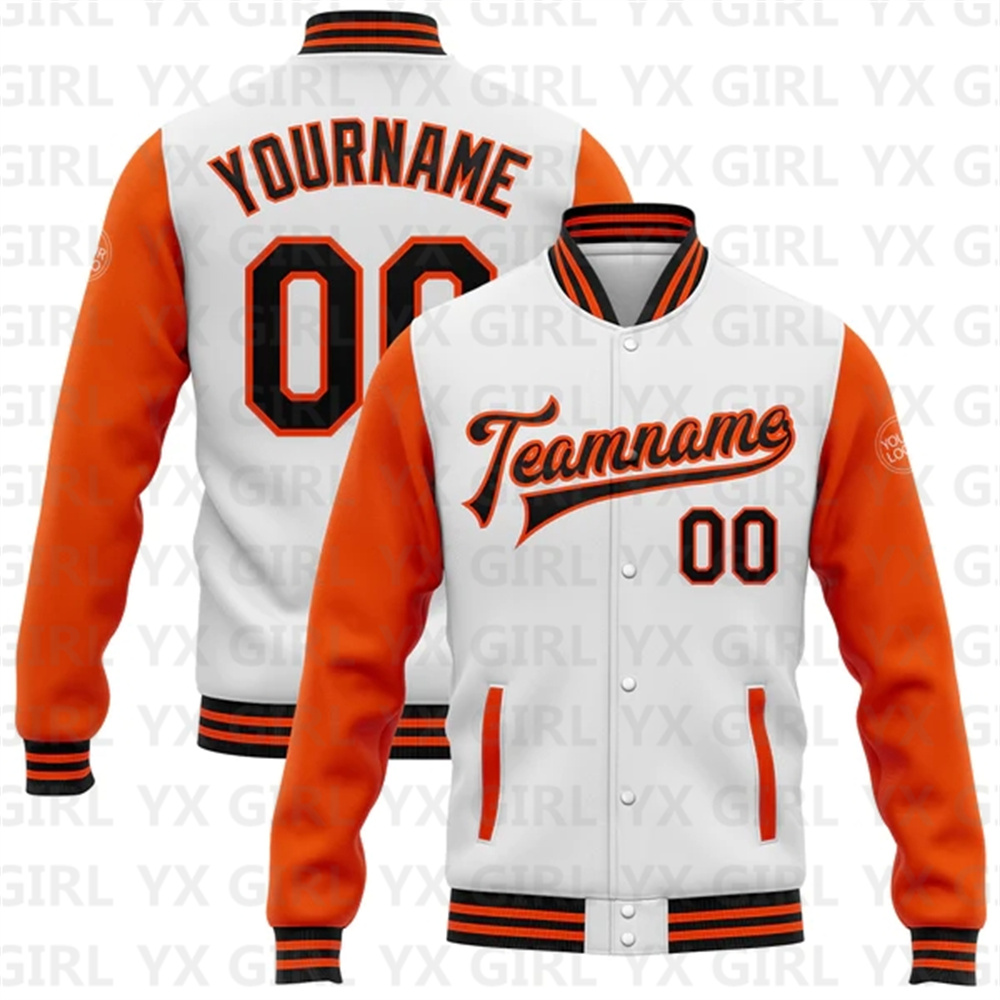 カスタムボンバーフルスナップバーシティジャケット、2トーンジ - Varsity Jacket Letterman のレビューと価格