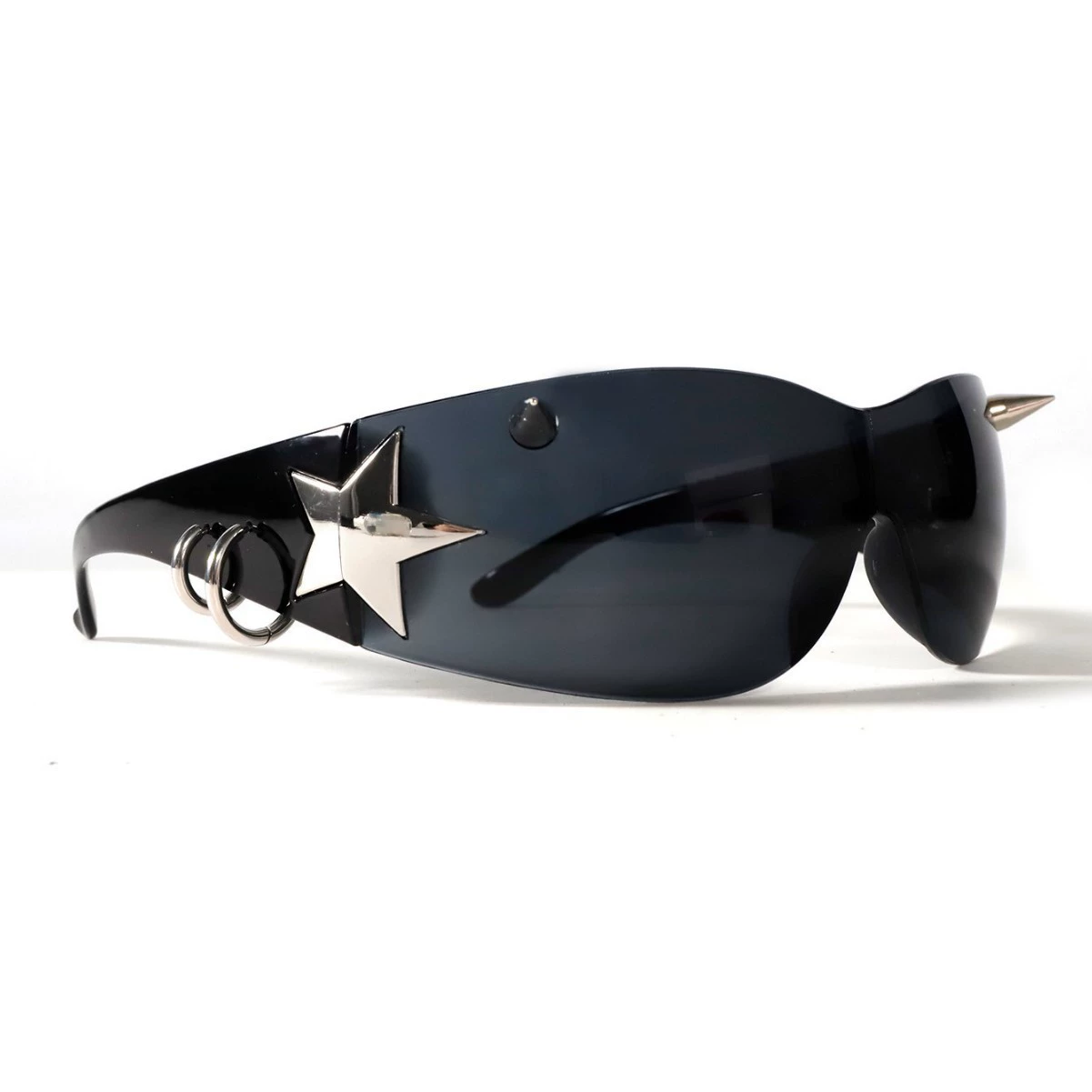 リベットパンクメタルスターフレームメガネ Y2K スパイシー - Men'S Fashion Glasses のレビューと価格