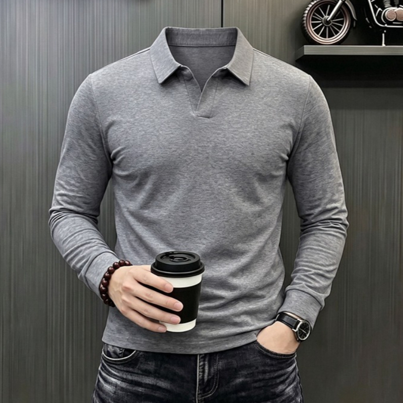 メンズビジネスカジュアル長袖Tシャツ春秋快適通気性作業服トッ - Men'S Fashion Trends のレビューと価格