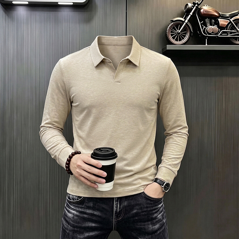 メンズビジネスカジュアル長袖Tシャツ春秋快適通気性作業服トッ - Men'S Fashion Trends のレビューと価格