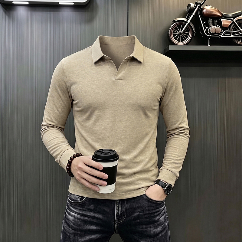 メンズビジネスカジュアル長袖Tシャツ春秋快適通気性作業服トッ - Men'S Fashion Trends のレビューと価格