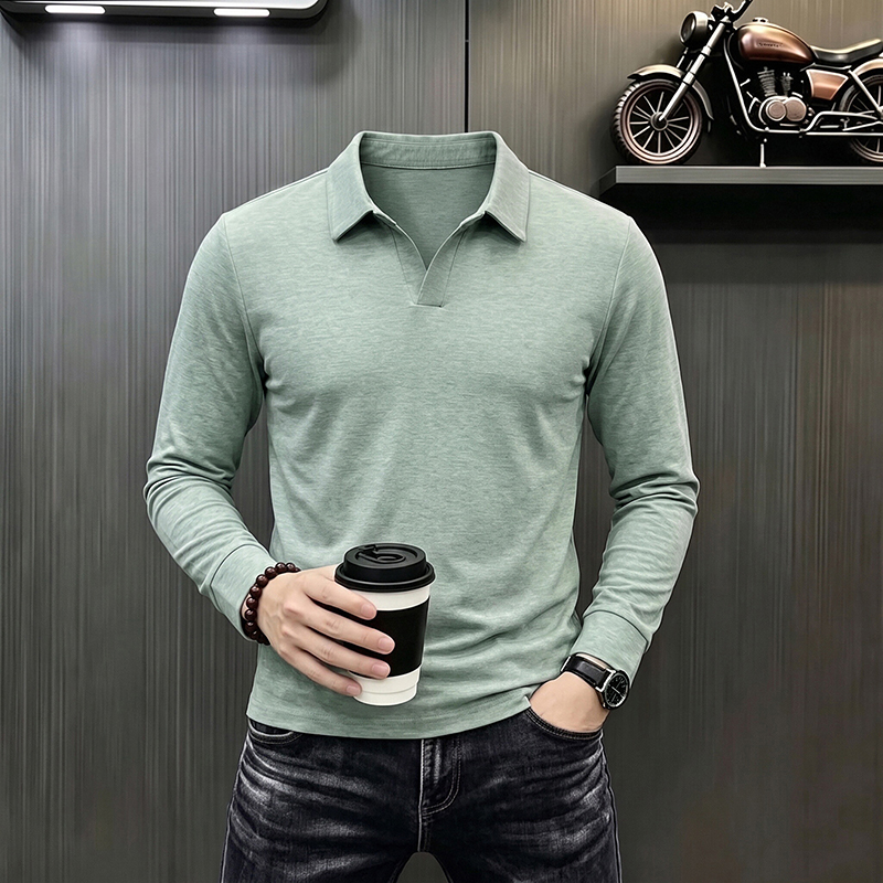 メンズビジネスカジュアル長袖Tシャツ春秋快適通気性作業服トッ - Men'S Fashion Trends のレビューと価格