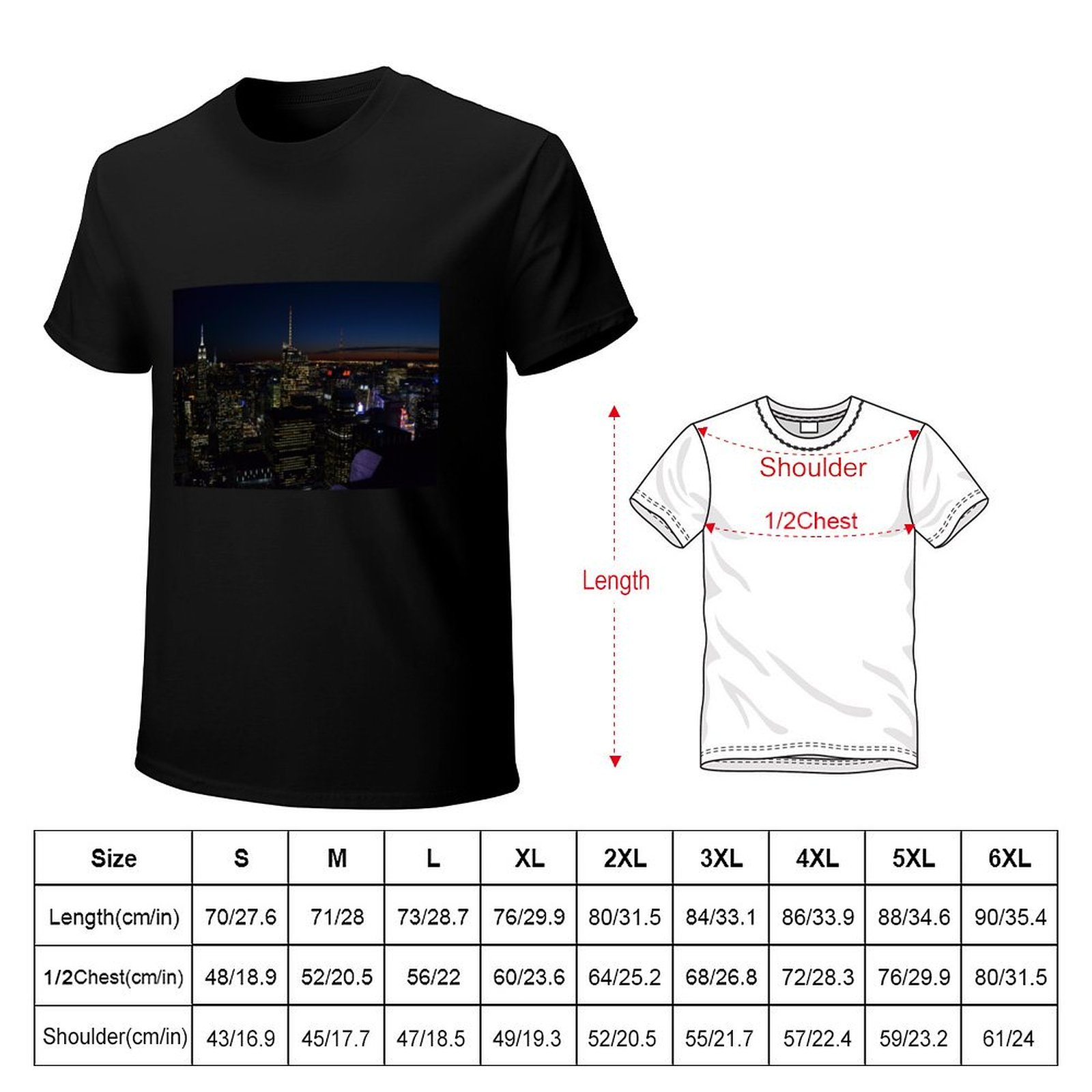 NYC by night Tシャツ カジュアルファッション  - Men'S Fashion Nyc のレビューと価格