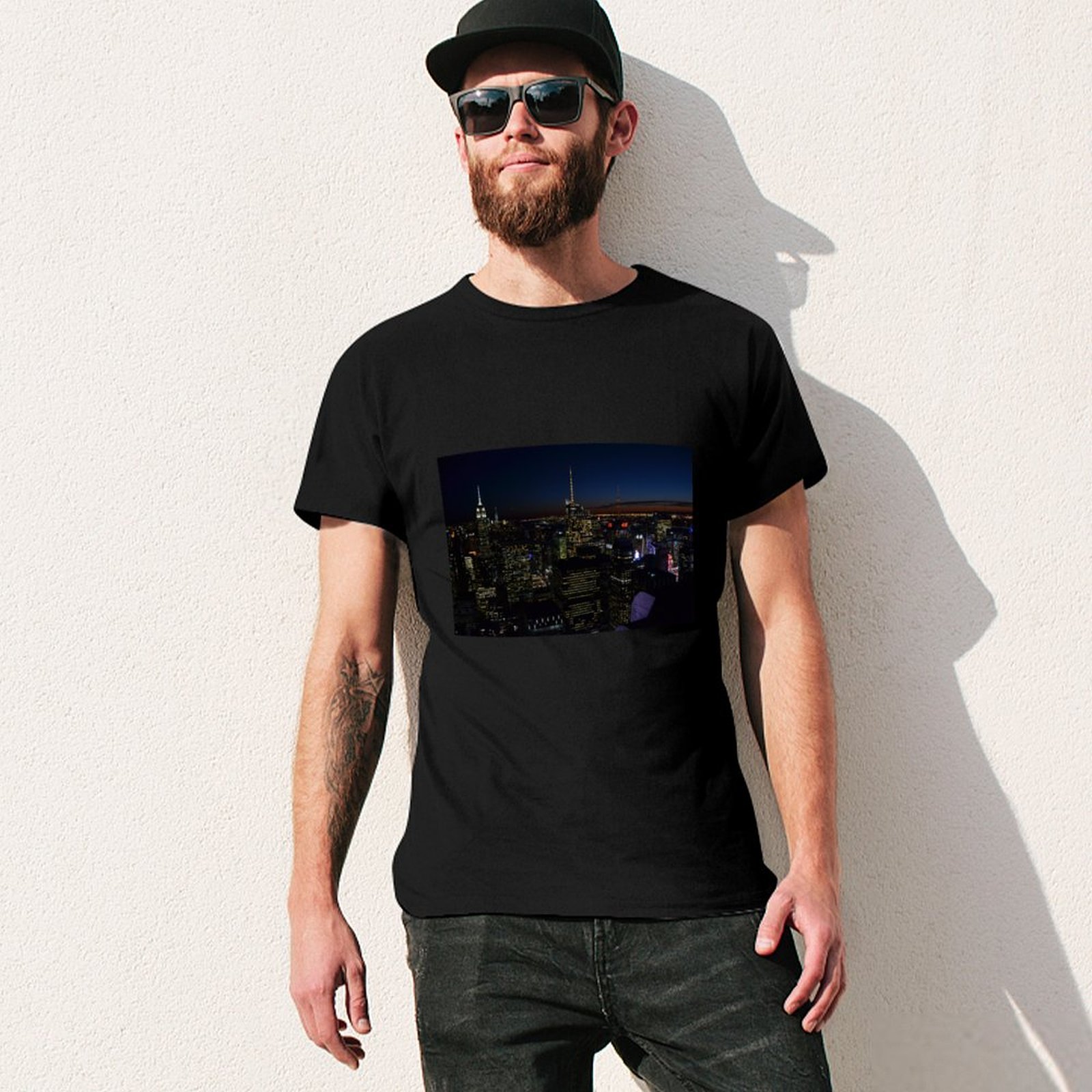 NYC by night Tシャツ カジュアルファッション  - Men'S Fashion Nyc のレビューと価格