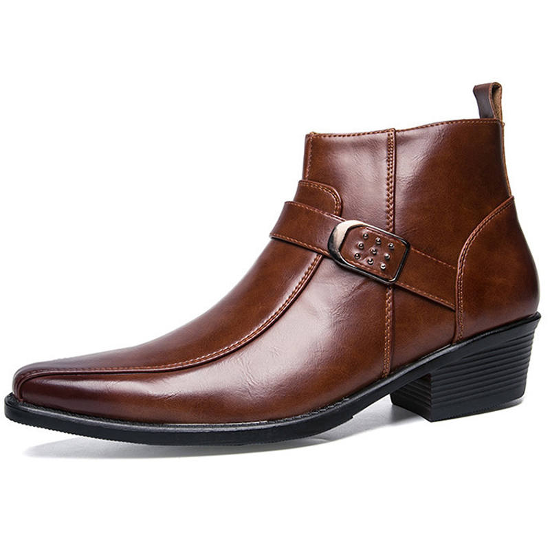 2026年新作 メンズ レトロ カウボーイブーツ レザーシュ - Chelsea Boots Men のレビューと価格