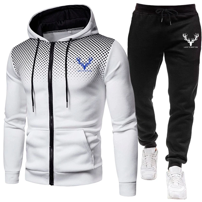2026新作 メンズセット ジップアップパーカーと黒のスウェ - Men'S Fashion Zipper Hoodie のレビューと価格