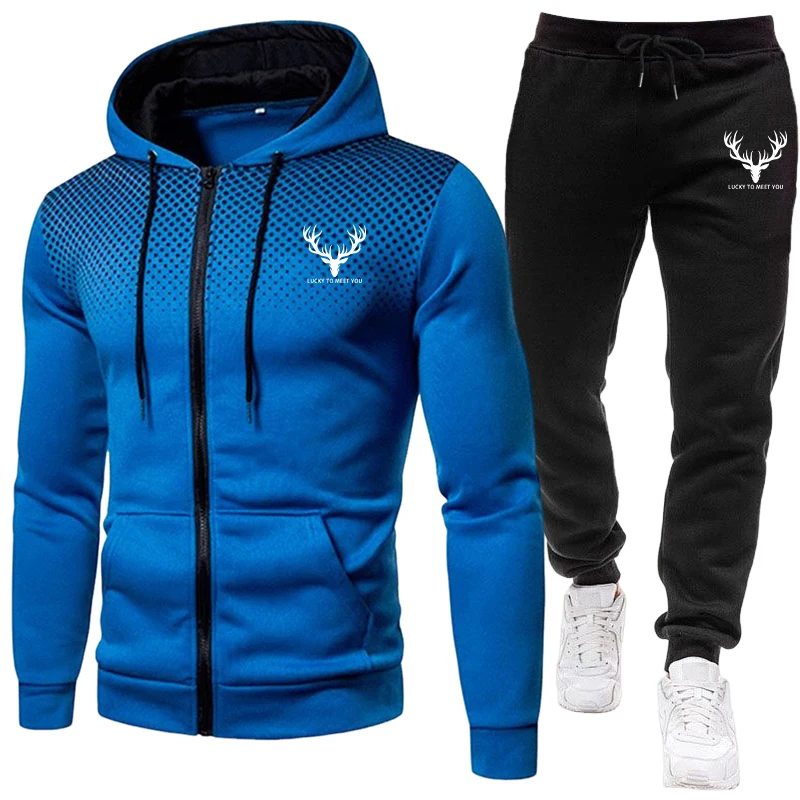 2026新作 メンズセット ジップアップパーカーと黒のスウェ - Men'S Fashion Zipper Hoodie のレビューと価格