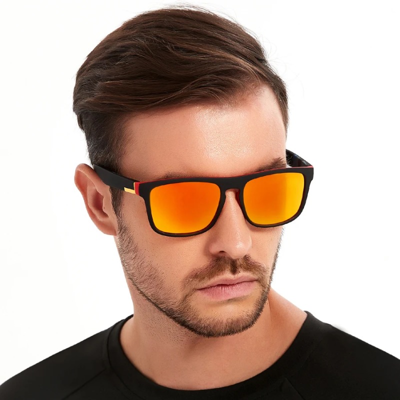 ファッションヴィンテージスクエアスポーツサングラス男性女性釣 - Men'S Fashion Glasses のレビューと価格