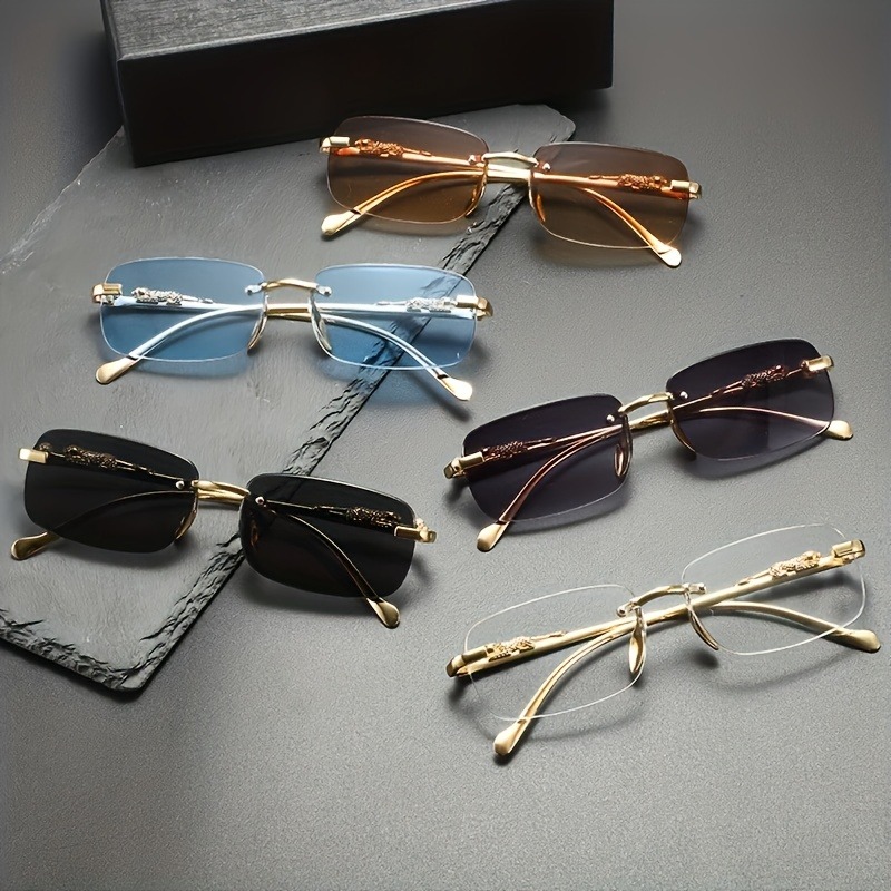 ファッションリムレスメタルサングラス男性女性人気サングラス男 - Men'S Fashion Glasses のレビューと価格