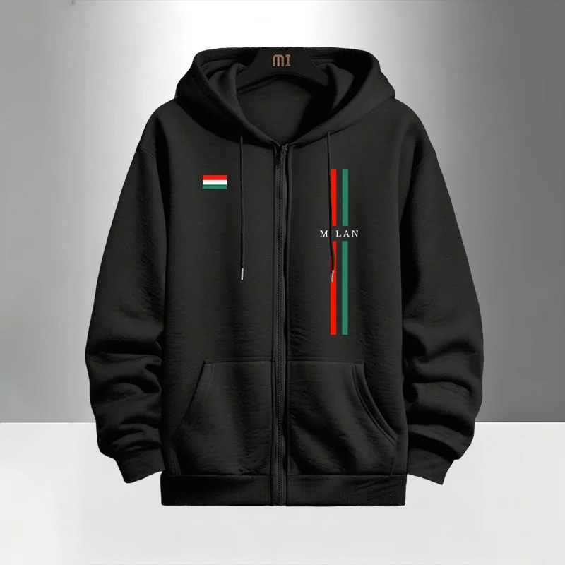 2026 イタリアプリント メンズセット ジップアップパーカ - Men'S Fashion Zipper Hoodie のレビューと価格