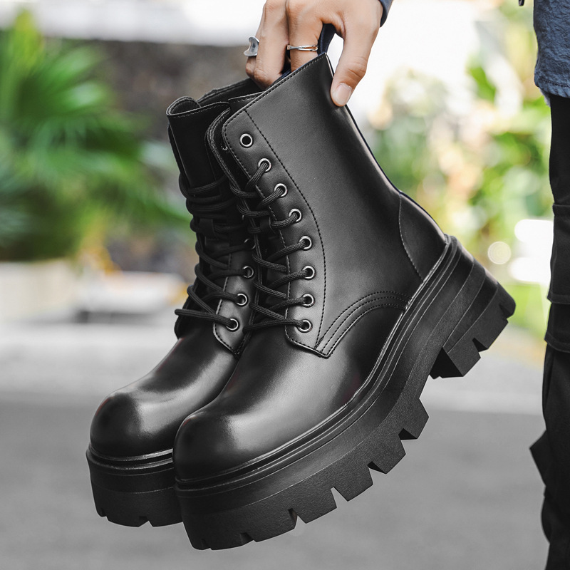 英国風メンズカジュアルステージナイトクラブハイモーターサイク - Chelsea Boots Men のレビューと価格