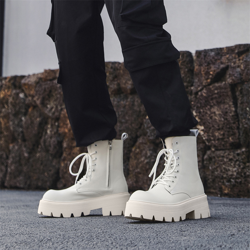 英国風メンズカジュアルステージナイトクラブハイモーターサイク - Chelsea Boots Men のレビューと価格