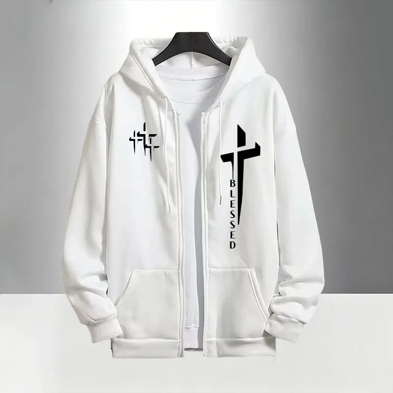 クロスブレスドプリントトラックスーツ メンズ ジップアップパ - Men'S Fashion Zipper Hoodie のレビューと価格