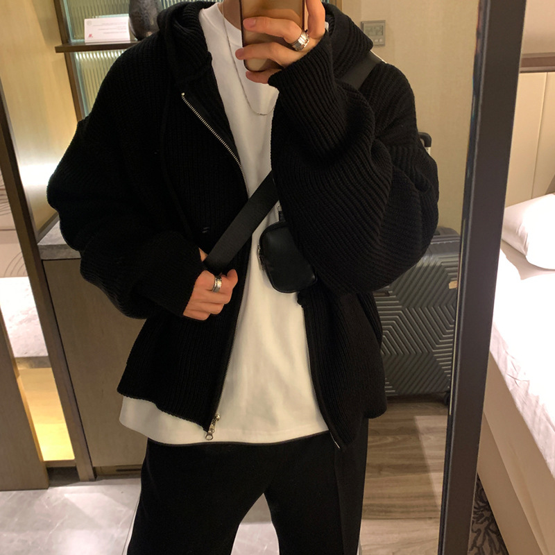 韓国版ニューファッションメンズ無地シンプルベーシックカジュア - Men'S Fashion V Neck Sweater のレビューと価格