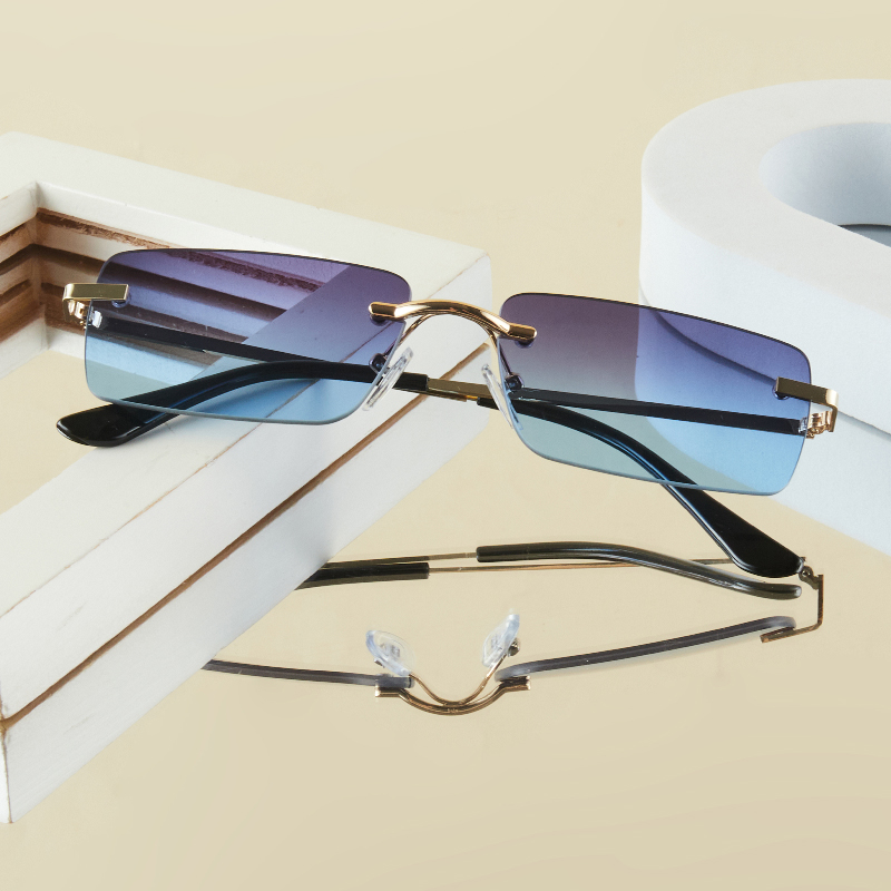 1 個メンズファッションメガネ新しいメタルフレームレスエレガ - Men'S Fashion Glasses のレビューと価格