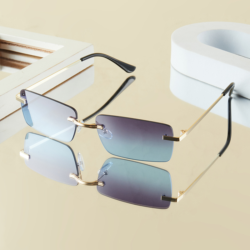 1 個メンズファッションメガネ新しいメタルフレームレスエレガ - Men'S Fashion Glasses のレビューと価格