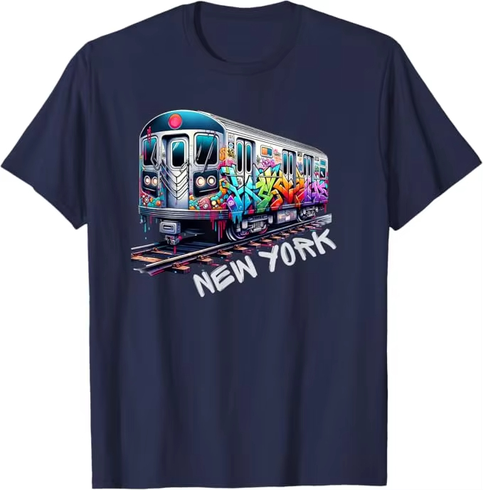 ニューヨーク電車グラフィティスタイルニューヨーク地下鉄車レト - Men'S Fashion Nyc のレビューと価格
