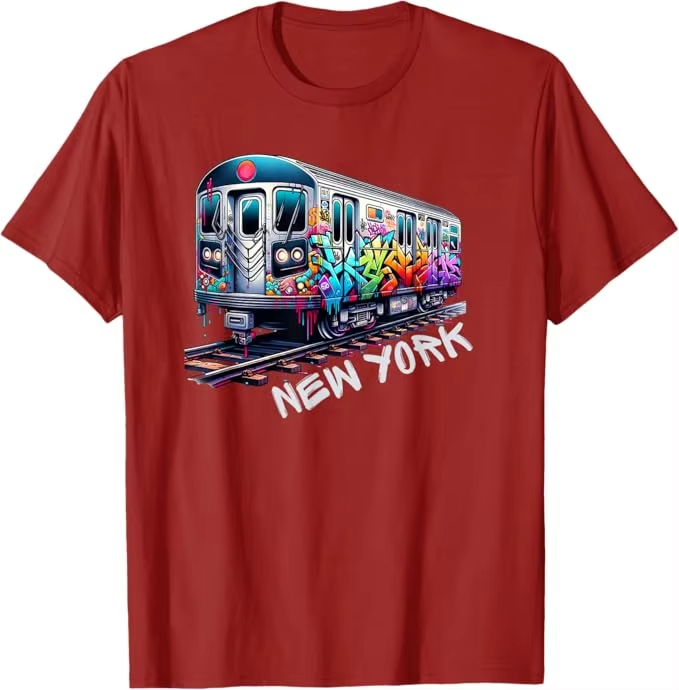 ニューヨーク電車グラフィティスタイルニューヨーク地下鉄車レト - Men'S Fashion Nyc のレビューと価格