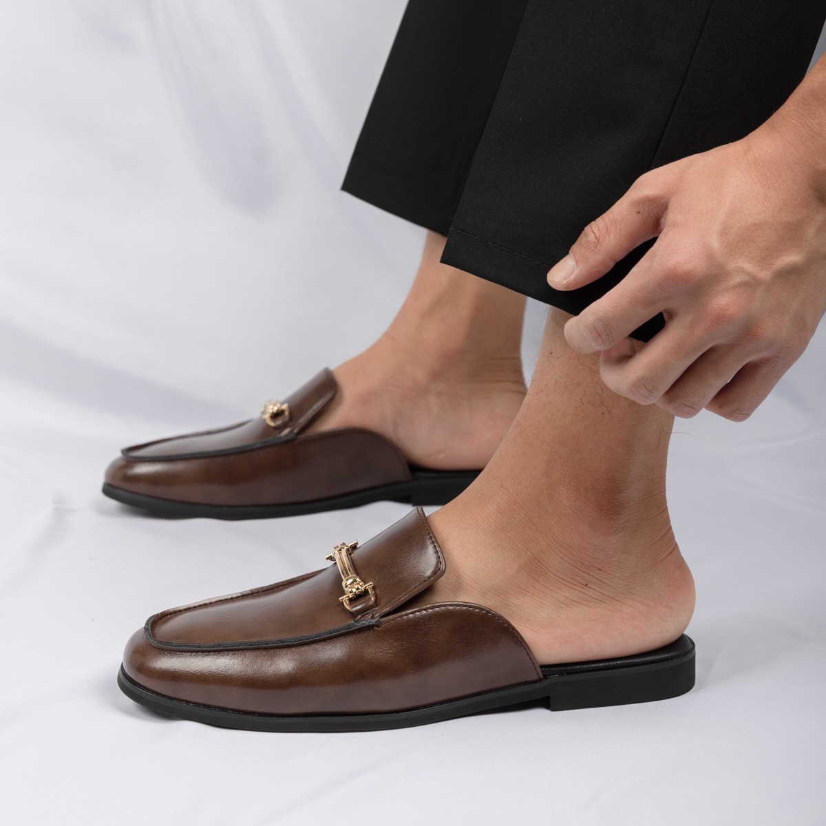 38-47サイズのミュールシューズ、メンズホースビットローフ - Men'S Fashion Loafers のレビューと価格