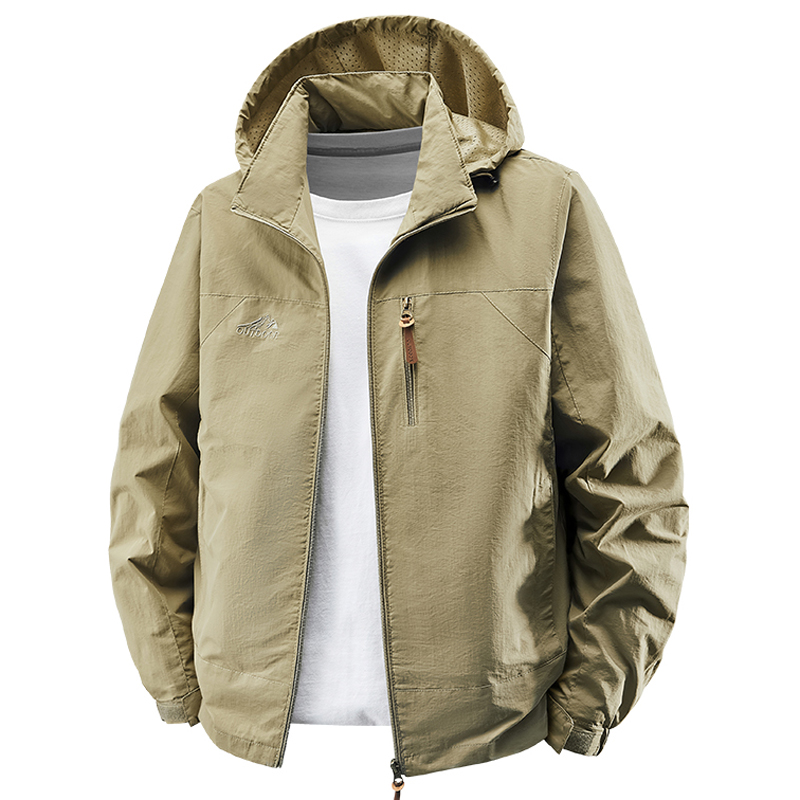 春秋ウインドブレーカー防水ハイキングジャケット男性屋外キャン - Varsity Jacket Letterman のレビューと価格