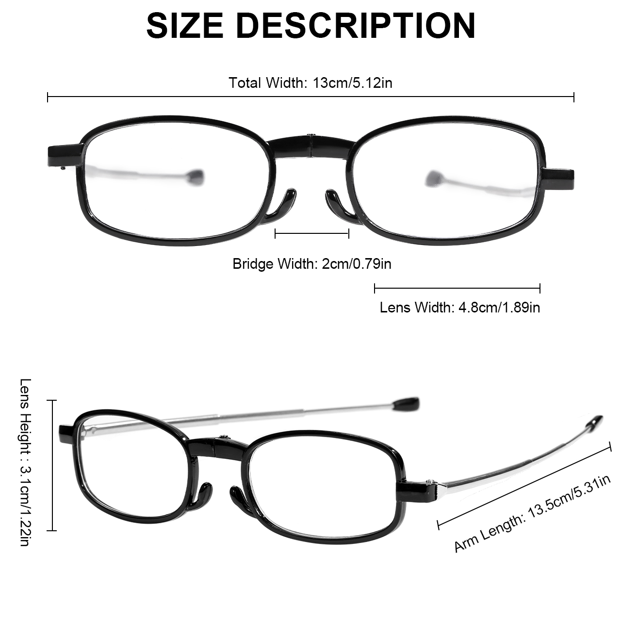 1pc 折りたたみ老眼鏡レトロファッション老眼メガネポータブ - Mens Fashion Reading Glasses のレビューと価格