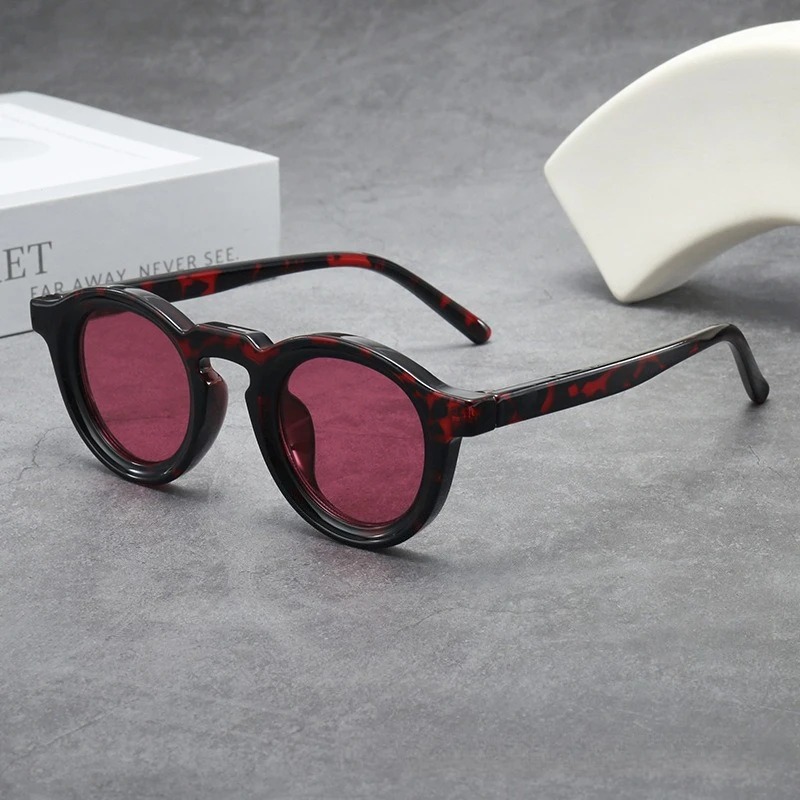 高品質ラウンドサングラス女性男性パンクシェードレトロトレンド - Men'S Fashion Glasses のレビューと価格